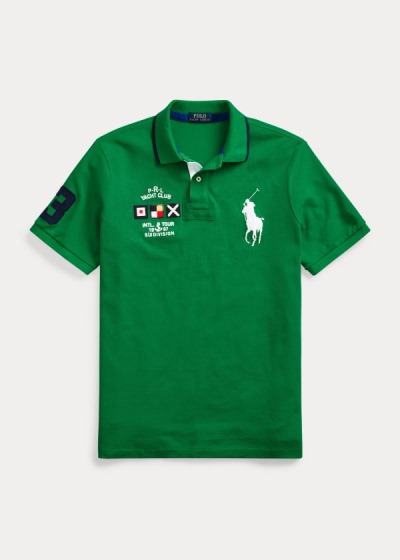 Men's Polo Ralph Lauren Yacht Club Mesh Polo Shirts | 476085HOQ